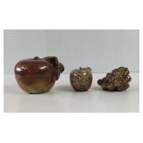 Decorative Glazed Stoneware Pottery Apples And