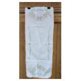 Vintage Embroidered Butterfly table runner 38 x