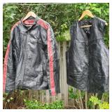Size XL Leather Jacket & Vest