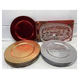 Charger plates & MIKASA canape tray   -H