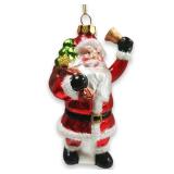Festive Delivery Santa Claus Coming to Town Glass