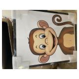 Monkey & Lion Canvas Artwork on 20x16" Black Frame