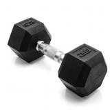 CAP Barbell 25 LB Coated Hex Dumbbell Weight, New
