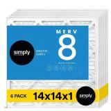 Simply Filters 14x14x1 MERV 8, MPR 600, Air Filter