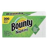 Bounty Quilted 1-Ply Napkins, White, Pack Of 200 N