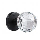 CLCTK Crystal Glass Door Knobs Interior with Lock,