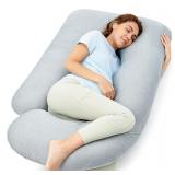 Momcozy Pregnancy Pillows with Cooling Cover, U-Sh