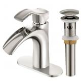 Yodel Faucet Brushed Nickel Bathroom Vanity Sink F