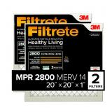 Filtrete 20x20x1 Air Filter, MPR 2800, MERV 14, He