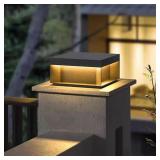 JHOTEC Stainless Steel Solar Post Lights Outdoor,