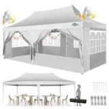 COBIZI 10x20 Pop Up Canopy Tent with 6 Sidewalls,