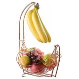 W Home Jiallo Rose Gold Fruit basket with Banana H