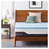 Lucid 2 Inch Mattress Topper Queen - Gel Infused M