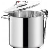 HOMICHEF LARGE STOCK POT 24 Quart With Lid - Nicke