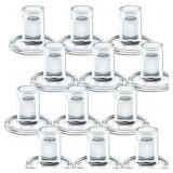 AGLARY 12pcs Taper Candle Holders, Glass Crystal C