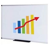 VIZ-PRO Dry Erase Board/Magnetic White Board, 48 X