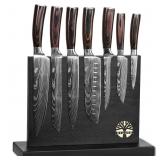 Diagsh 7-Piece Kitchen Knife Set with Magnetic Blo