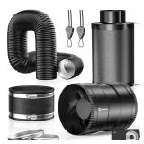 Hon&Guan 6" Air Filtration Kit: 6 Inch Inline Duct