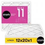 Simply by MervFilters, 12x20x1 MERV 11, MPR 1000 A