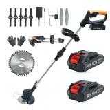 Cordless Weed Wacker,Electric Weed Eater,2 Batteri