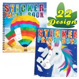 90shine 2PCS Sticker Books for Kids Ages 4-8 Multi