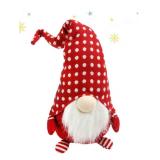 1pc Gray Body Red Long Beard Christmas Elf Plush T