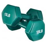 Amazon Basics 15 Pound Dumbbells, Pair of Hand Wei