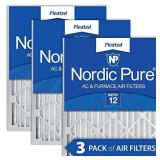 Nordic Pure 20x30x2 MERV 12 Pleated AC Furnace Air