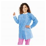 EZGOODZ Blue Disposable Lab Coats for Adults 42 L