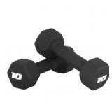 CAP Barbell Neoprene Dumbbell Weights, 10 lb Pair,