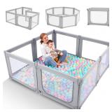 Foldable Baby Playpen, Kidirect Large Foldable Pla