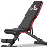 LINODI Weight Bench, Adjustable Strength Training