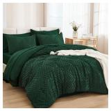 Andency queen  Size Comforter Dark Emerald Green