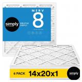 **READ DESC** Simply Filters 14x20x1 MERV 8, MPR 6