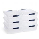 Rubbermaid Cleverstore 17 Qt Clear Storage Bins wi