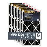 Filtrete 14x30x1 Air Filter, MPR 1200, MERV 11, Al