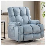 COMHOMA Recliner Chair, Swivel Rocker Recliner wit