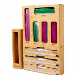 MAHSAHOME 9 IN 1 Bamboo Bag Organizer for Drawer,