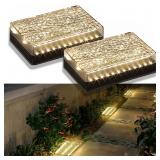 SHONE Solar Path Lights, 6"x9" Recessed Brick Ligh