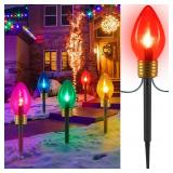 Jumbo C9 Christmas Lights Outdoor Decorations Lawn