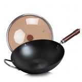 WANGYUANJI Carbon Steel Wok Pan, 13.4" Woks & Stir