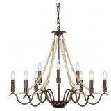 T&A French Country 9 Light Chandeliers,Farmhouse C