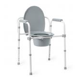 Medline 3-in-1 Aluminum Elongated Commode Seat, 35