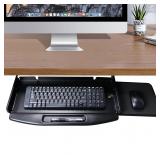 Keyboard Tray Under Desk, Pull Out Keyboard with H