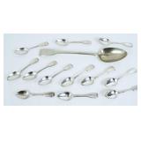 British Sterling Teaspoons & Silverplate Spoon