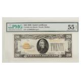 $20 1928 PMG 55 Gold Certificate