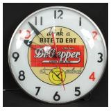 Dr. Pepper "Drink A Bite To Eat" Clock