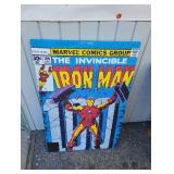 Large Iron Man Comic Themed Wall Art