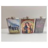 (3) Assorted Flasks