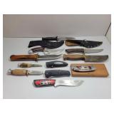 (11) Assorted Pocket & Fixed Blade Knives